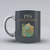 Thumbnail for Poitiers–Biard Airport (PIS) airport code design on gray ceramic mug