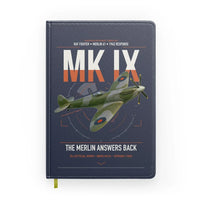 Thumbnail for Supermarine Spitfire Mk IX design on navy blue notebook