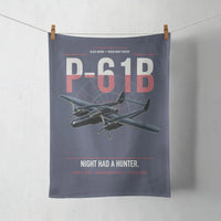 Thumbnail for P-61B Black Widow design on navy blue towel