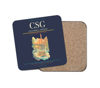 Thumbnail for Columbus Airport (CSG) design on navy blue 1 piece coaster