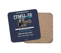 Thumbnail for CFM56-5B design on navy blue 1 piece coaster