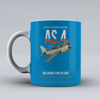 Thumbnail for Fairey Gannet AS.4 design on turquoise ceramic mug, double-side print