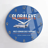 Thumbnail for Saab GlobalEye design on blue no frame wall clock