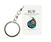 Thumbnail for Baghdad International Airport BGW Key Chain design on white key chain