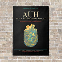 Thumbnail for Zayed International Airport Abu Dhabi AUH - Canvas Framed - Black
