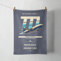 Thumbnail for Boeing 777-200ER design on navy blue towel