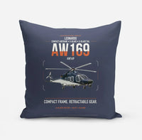 Thumbnail for Leonardo AW169 design on navy blue pillow