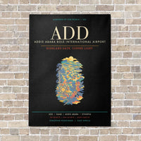 Thumbnail for Addis Ababa Bole International Airport ADD - Canvas Framed - Black