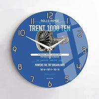 Thumbnail for TRENT 1000 TEN design on blue no frame wall clock