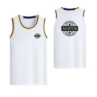 Thumbnail for %100 Original Aviator Designed Basketball Style Sports Tank Tops - view 16