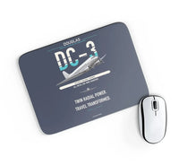 Thumbnail for Douglas DC-3 design on navy blue rectangle mouse pad