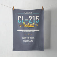 Thumbnail for Canadair CL-215 design on navy blue towel