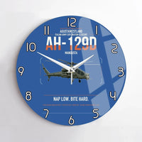 Thumbnail for AgustaWestland AH-129D Mangusta design on blue no frame wall clock