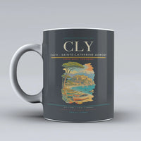 Thumbnail for Calvi (CLY) airport code design on gray ceramic mug