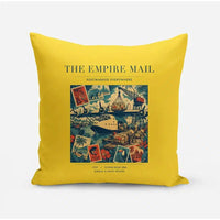 Thumbnail for VINTAGE G4073 - The Empire Mail - Designed Pillows design on yellow