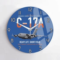 Thumbnail for C-17A Globemaster III design on blue no frame wall clock