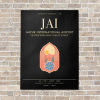 Thumbnail for Jaipur International Airport JAI - Canvas Framed - Black