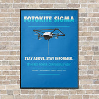 Thumbnail for Fotokite Sigma vertical canvas print - framed - turquoise background