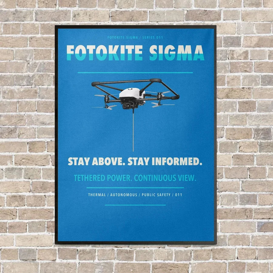 Fotokite Sigma vertical canvas print - framed - turquoise background