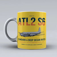 Thumbnail for Atlantique 2 Standard 6 design on yellow ceramic mug, double-side print