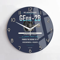 Thumbnail for GEnx-2B design on navy blue no frame wall clock
