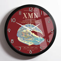 Thumbnail for Xiamen Gaoqi International Airport XMN Wall-Clock Framed - Dark Red
