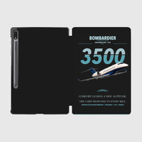 Thumbnail for Bombardier Challenger 3500 design on black samsung tablet tablet case