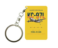 Thumbnail for KC-97L STRATOFREIGHTER design on yellow designed key chain, double-side print