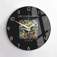 Thumbnail for VINTAGE G4073 - The Empire Mail - Designed Wall Clocks design on black no-frame