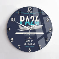 Thumbnail for Piper PA-24-250 Comanche 250 design on navy blue no frame wall clock
