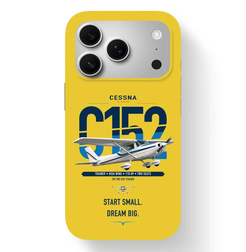 Cessna 152 design on yellow magsafe iphone case, for iPhone 17 Pro