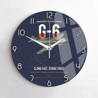 Thumbnail for Messerschmitt Bf 109G-6 design on navy blue no frame wall clock