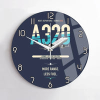 Thumbnail for Airbus A320neo design on navy blue no frame wall clock