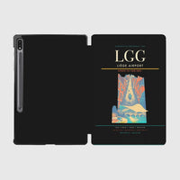 Thumbnail for Liège Airport (LGG) design on black samsung tablet tablet case