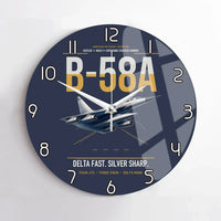 Thumbnail for B-58A Hustler design on navy blue no frame wall clock