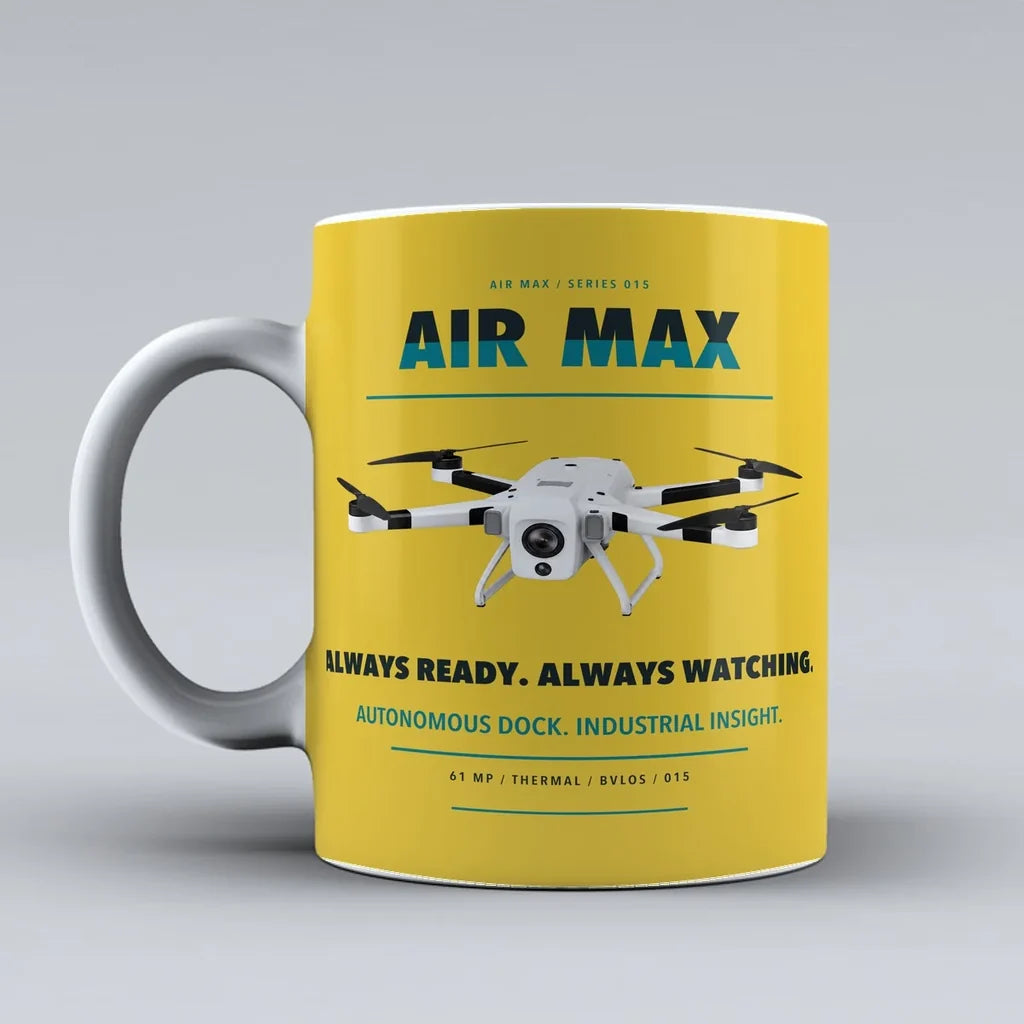 Air Max Mug design on yellow percepto