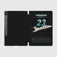Thumbnail for Bombardier Learjet 23 design on black samsung tablet tablet case