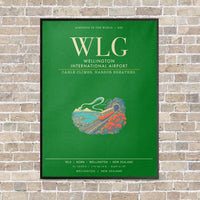 Thumbnail for Wellington International Airport WLG - Canvas Framed - Green