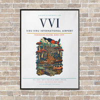 Thumbnail for Viru Viru International Airport VVI - Canvas Framed - White
