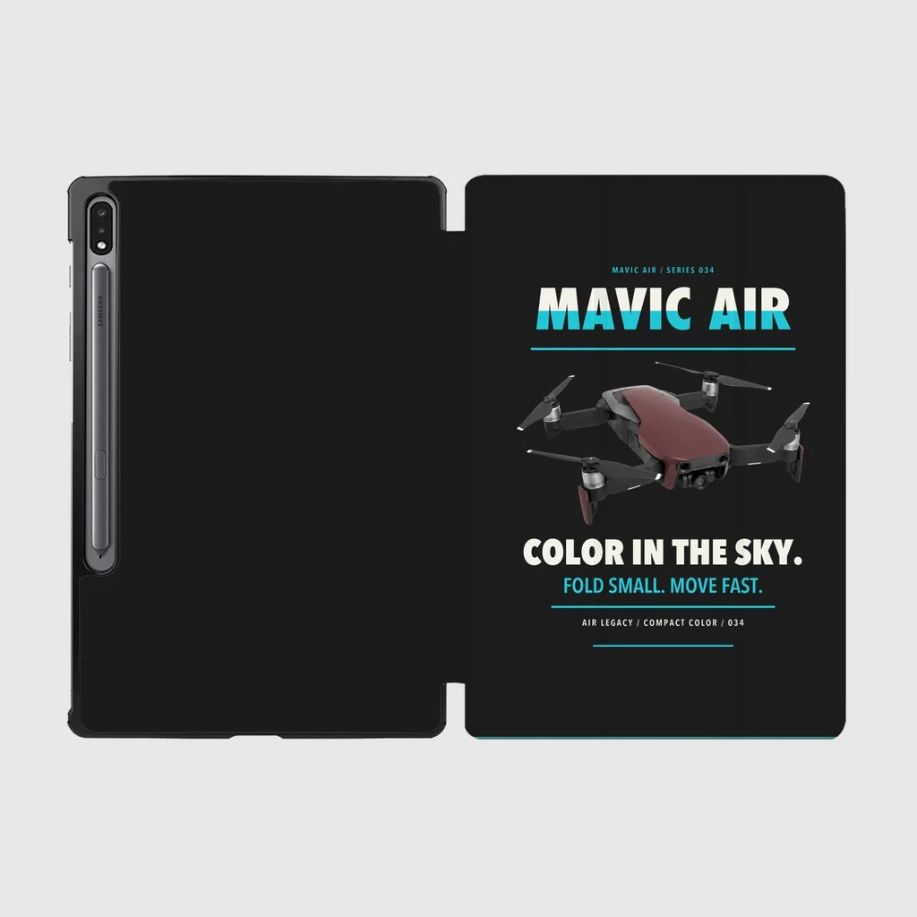DJI Mavic Air design on black samsung tablet tablet case