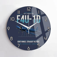 Thumbnail for F4U-1D Corsair design on navy blue no frame wall clock