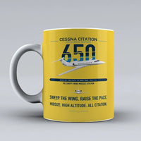 Thumbnail for Cessna Citation 650 - Citation III design on yellow ceramic mug, double-side print