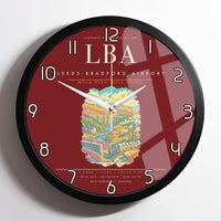 Thumbnail for Leeds Bradford Airport LBA Wall-Clock Framed - Dark Red