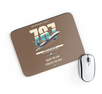 Thumbnail for Boeing 787-9 Dreamliner design on brown rectangle mouse pad