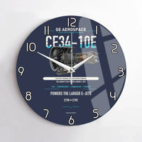 Thumbnail for CF34-10E design on navy blue no frame wall clock