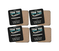 Thumbnail for Socata TBM 700 design on black 4 pieces set coaster