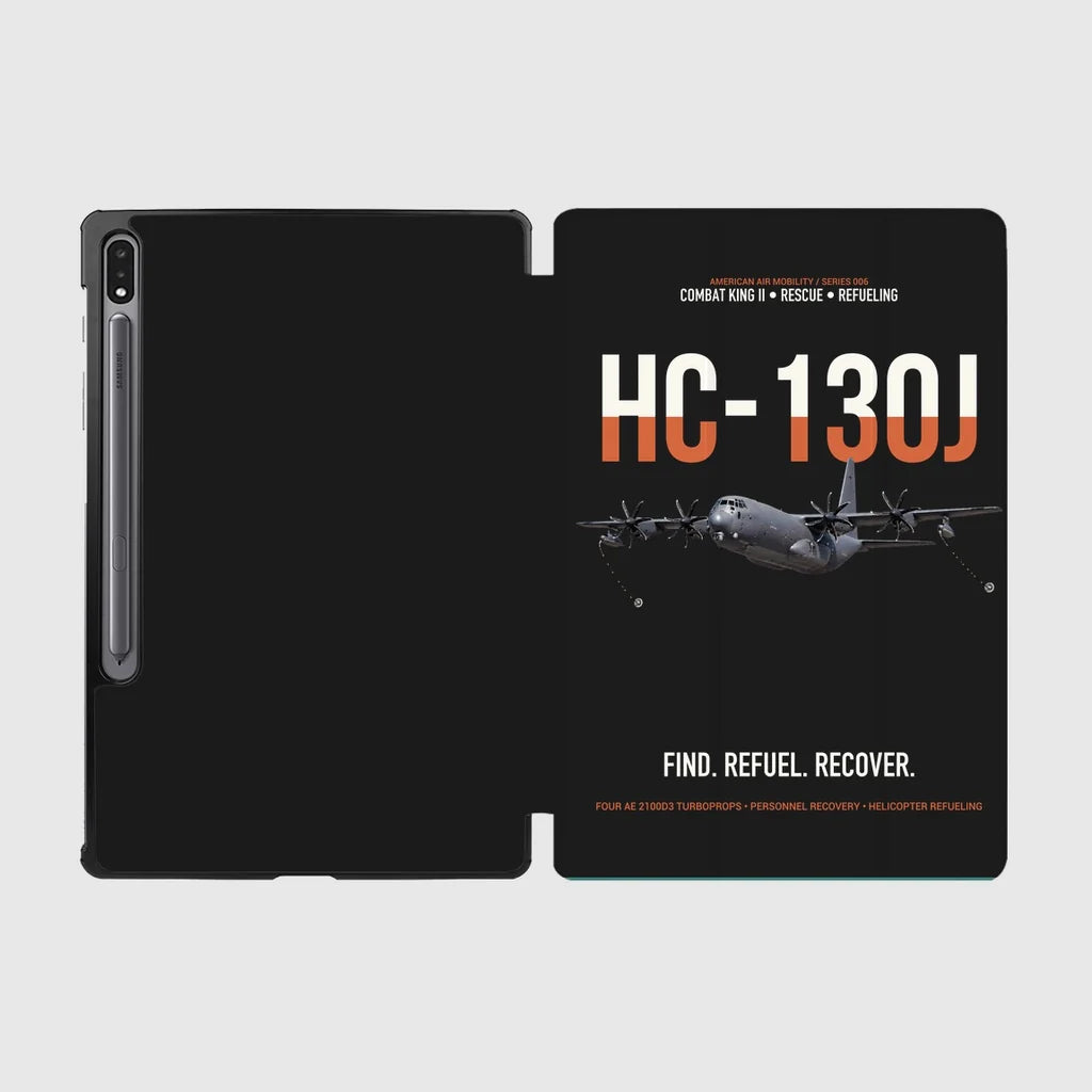 HC-130J COMBAT KING II design on black samsung tablet tablet case