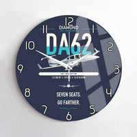 Thumbnail for Diamond DA62 design on navy blue no frame wall clock