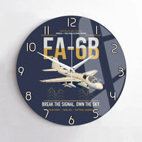 Thumbnail for EA-6B Prowler design on navy blue no frame wall clock