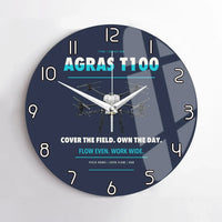 Thumbnail for DJI Agras T100 design on navy blue no frame wall clock
